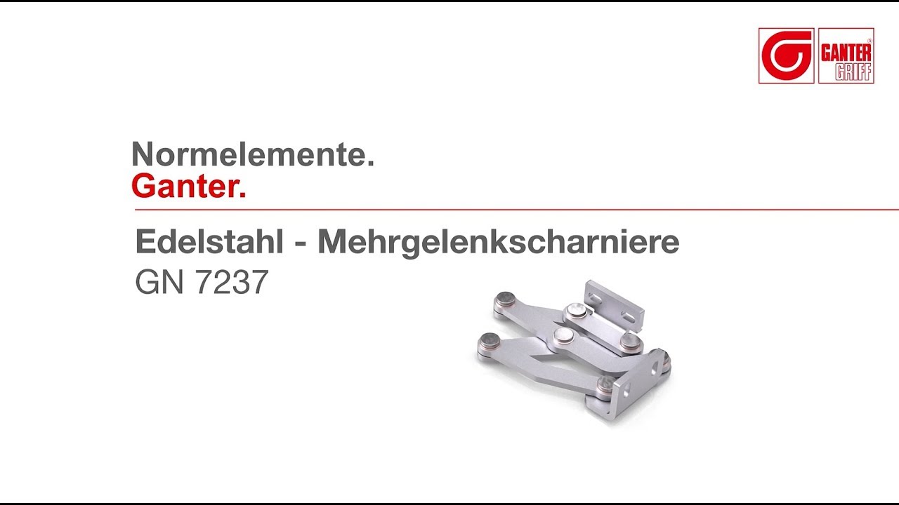 Cerniere a snodi multipli in acciaio inox GN 7237